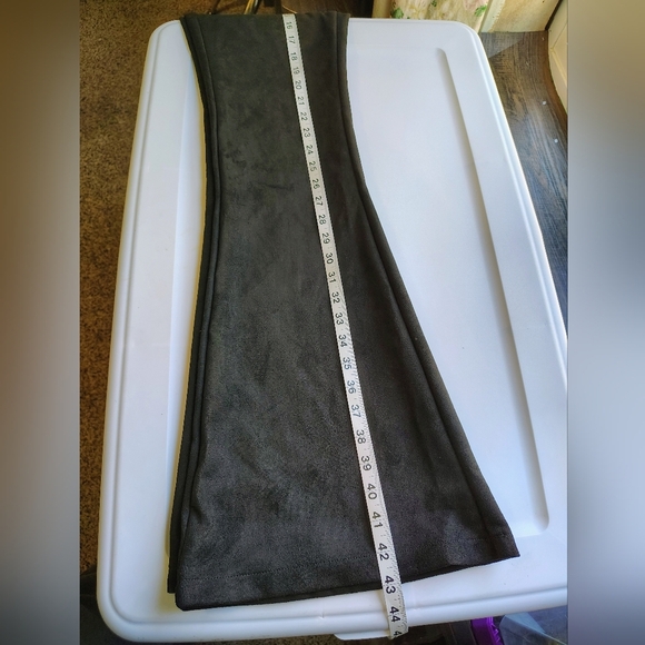 Pretty little Thing faux suede flared lace up pullover Pants black 4 Oversized. - Picture 11 of 17